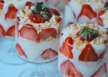 Rezept für Erdbeer-Sahne-Dessert