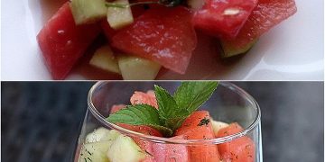 Sommerlicher Wassermelonen – Gurken – Salat: Fruchtig frisch und lecker.