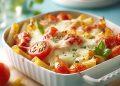 Cremiger Nudelauflauf mit Tomaten und Mozzarella