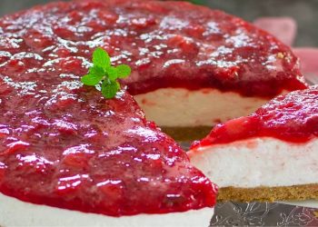 Erdbeer-Käsekuchen: das kalte No-Bake-Rezept