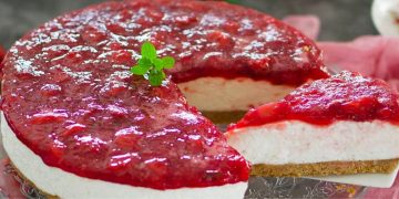 Erdbeer-Käsekuchen: das kalte No-Bake-Rezept