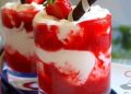 Hausgemachte Leckermäulchen-Creme mit Erdbeerpüree