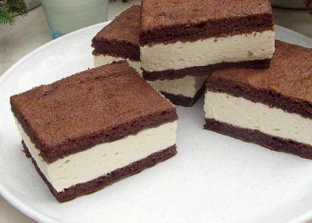 Selbstgemachter Milchschnittenkuchen, du kannst den unterschied nicht erkennen 