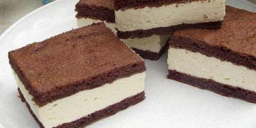 Selbstgemachter Milchschnittenkuchen, du kannst den unterschied nicht erkennen 