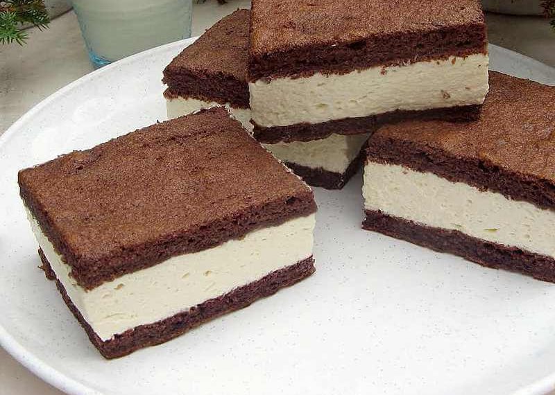 Selbstgemachter Milchschnittenkuchen, du kannst den unterschied nicht erkennen 