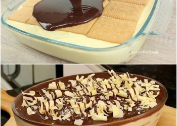 Schichtdessert mit Butterkeksen und Quark, einfach super lecker !