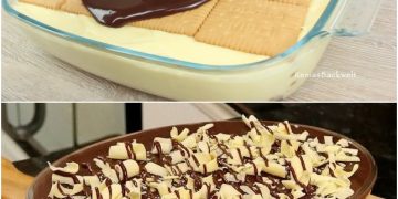 Schichtdessert mit Butterkeksen und Quark, einfach super lecker !