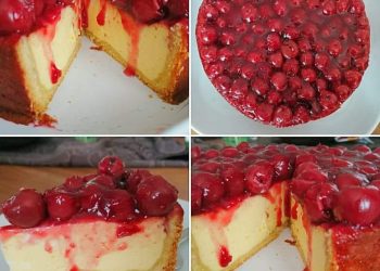 Käsekuchen mit Kirschen 