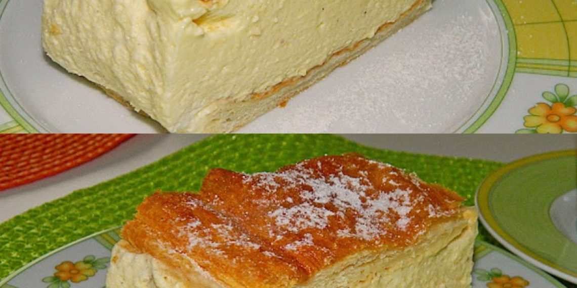 Cremeschnitte mit Topfenmousse