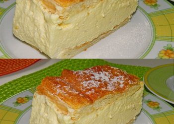 Cremeschnitte mit Topfenmousse
