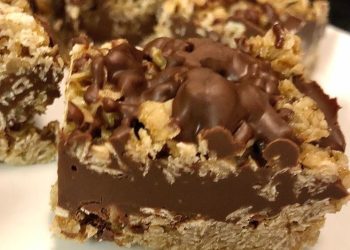 Schoko Schnitte mit Haferflocken ohne backen