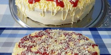 Erdbeer Spaghettieis Torte