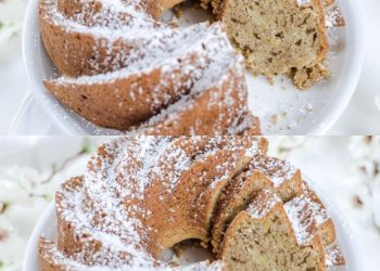 Eierlikör-Nusskuchen mit Äpfeln