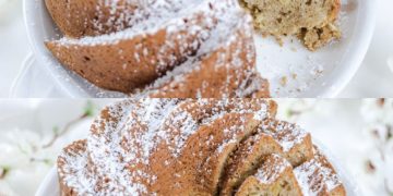 Eierlikör-Nusskuchen mit Äpfeln
