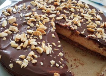 All american Chocolate and Peanut Butter Cheesecake