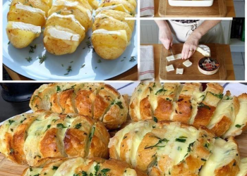 Fächerkartoffel mit Käse aus dem Backofen