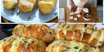 Fächerkartoffel mit Käse aus dem Backofen