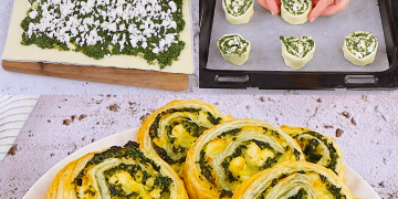 Spanakopita-Brötchen: die herzhaften Brötchen, typisch für die griechische Tradition!