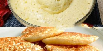 Hefepfannkuchen mit Apfel, superlecker
