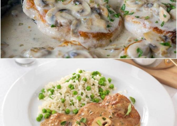 Schnitzel in leckere Crème fraiche Soße