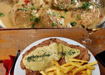 Schnitzel in Senfsoße, das könnte ich jeden tag essen