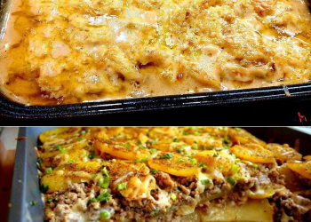 Kartoffel Hack Auflauf in Käsesoße