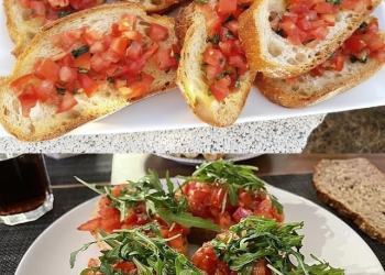 Bruschetta mit Tomaten und Knoblauch