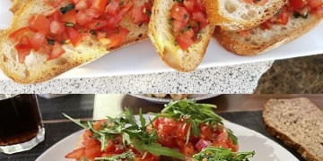 Bruschetta mit Tomaten und Knoblauch