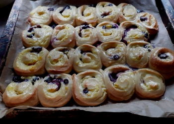 Puddingschnecken mit Blaubeeren