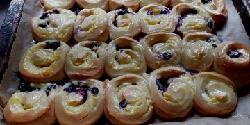 Puddingschnecken mit Blaubeeren