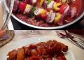Schaschlik mit selbstgemachter Schaschliksoße