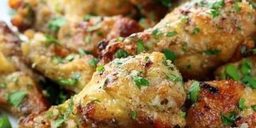 Hähnchenflügel mit Knoblauch-Parmesan