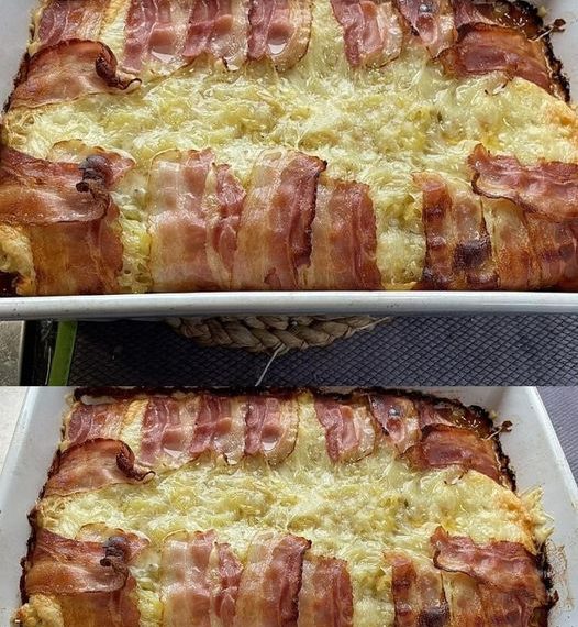 Kartoffelhackfleischgericht mit Speckkruste: lecker und immer ein Erfolg!