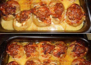 Mit Auvergne gefüllte Kartoffeln