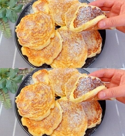 Die konnte ich täglich essen!Apfel Joghurt Pfannkuchen in 3 Minuten