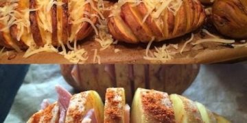 Fächerkartoffeln mit Schinken und Käse