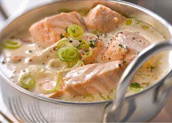 Saftige Lachs-Blanquette