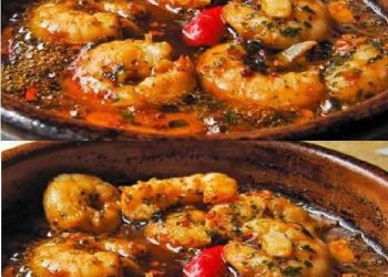 Mit Knoblauch und Petersilie sautiertes Schnellrezept für Garnelen