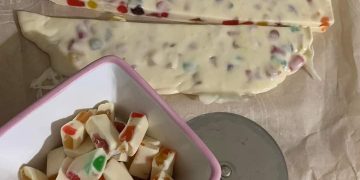 Nougat-Riegel, mit nur 4 Zutaten