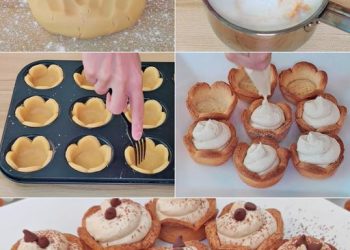 Tiramisu-Mürbeteigkörbchen: das köstliche Dessert, das jeder lieben wird