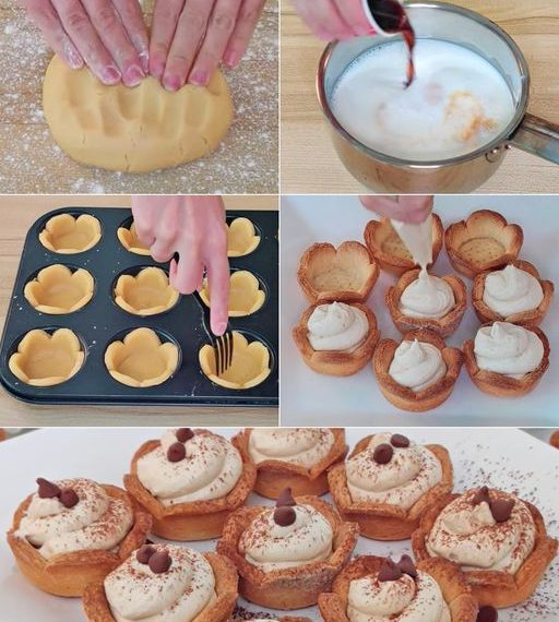 Tiramisu-Mürbeteigkörbchen: das köstliche Dessert, das jeder lieben wird