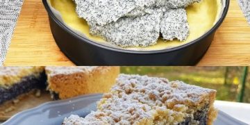 Mohnkuchen mit Schmand