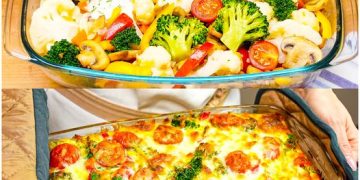 Diesen Gemüseauflauf mache ich jeden Tag! Blumenkohl und Brokkoli kochen so lecker!