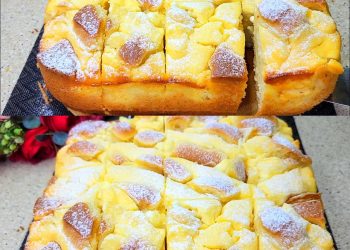 Fantastischer Apfelkuchen mit Vanillepudding