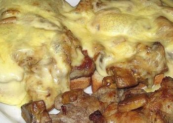 Jägertoast mit Käse überbacken, zum Sattessen – megalecker und so einfach zubereitet
