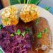 Rouladen Brezelknödel und Rotkohl