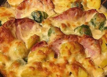 Kasseler-Rosenkohl-Auflauf