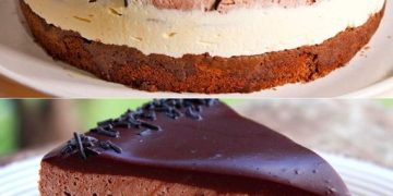 Drei Schichten: das cremige und köstliche Dessert
