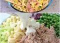 Nudelsalat mit Thunfisch: Dieser Nudelsalat hat’s in sich: vitaminreiches Gemüse, hochwertiges und leicht verdauliches Protein und ein locker leichtes Jogh