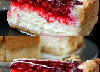 PUDDING-SCHMAND-KUCHEN MIT HIMBEEREN